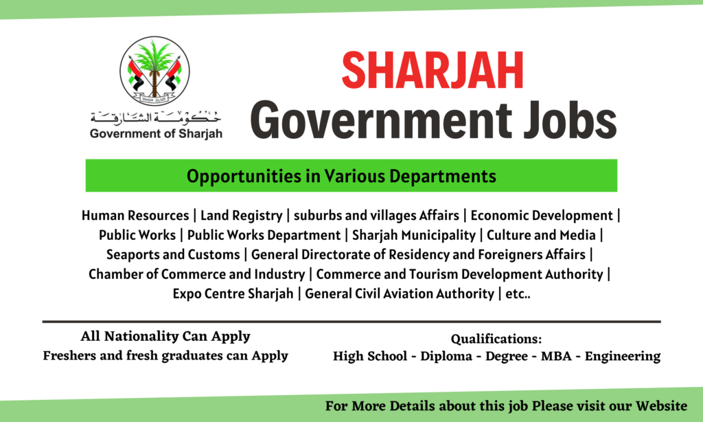 job vacancies sharjah government