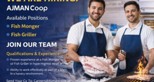 AJMAN Coop Careers – Fish Monger & Fish Griller Job Vacancy in UAE