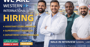 Western International Group Careers – Walk-In Interview Retail Jobs in Ajman UAE