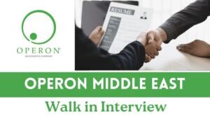 Operon Middle East Walk in Interview in Dubai