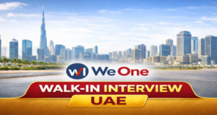 We One Walk-In Interview UAE