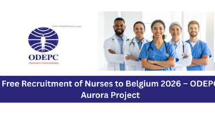 Free Recruitment of Nurses to Belgium 2026 – ODEPC Aurora Project